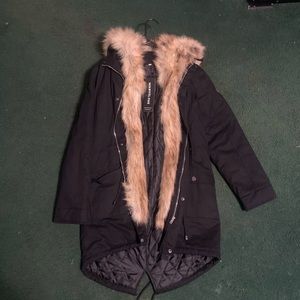 COPY - Men’s black fur parka coat